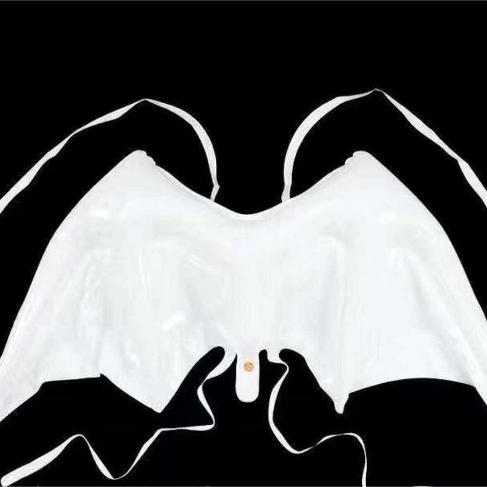 bat wings back halloween costume white
